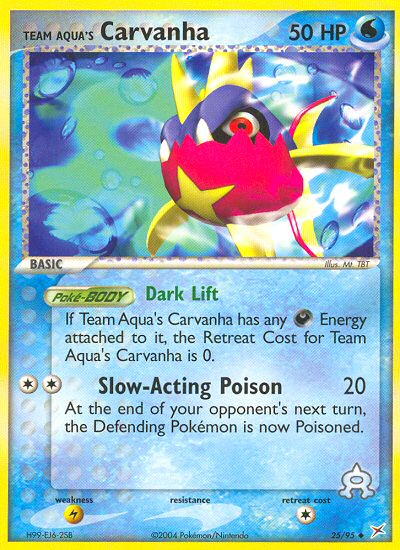 Team Aqua's Carvanha — Team Magma vs Team Aqua #25/95