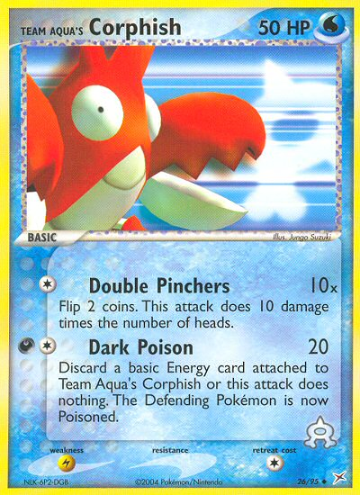 Team Aqua's Corphish — Team Magma vs Team Aqua #26/95