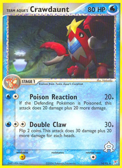 Team Aqua's Crawdaunt — Team Magma vs Team Aqua #14/95