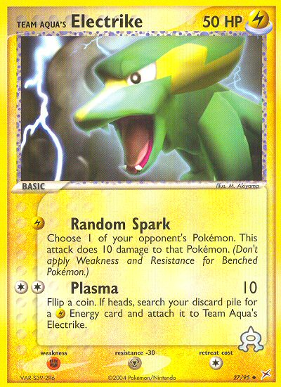 Team Aqua's Electrike — Team Magma vs Team Aqua #27/95