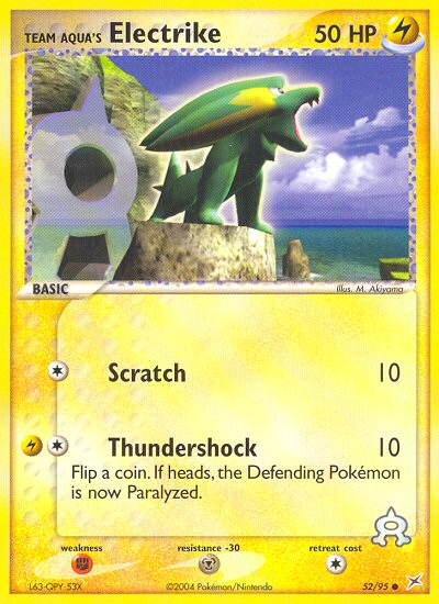 Team Aqua's Electrike — Team Magma vs Team Aqua #52/95