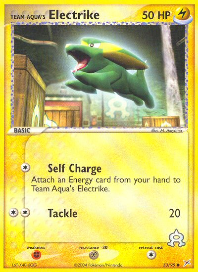 Team Aqua's Electrike — Team Magma vs Team Aqua #53/95