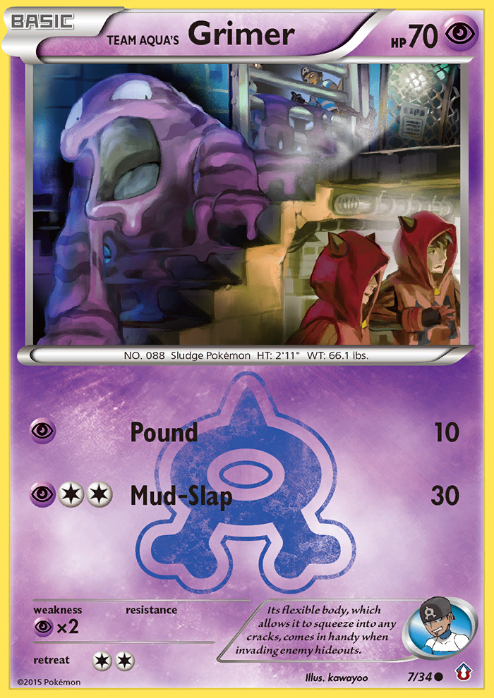 Team Aqua's Grimer — Double Crisis #7/34