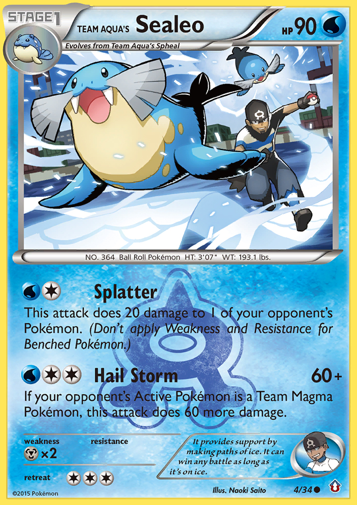 Team Aqua's Sealeo — Double Crisis #4/34