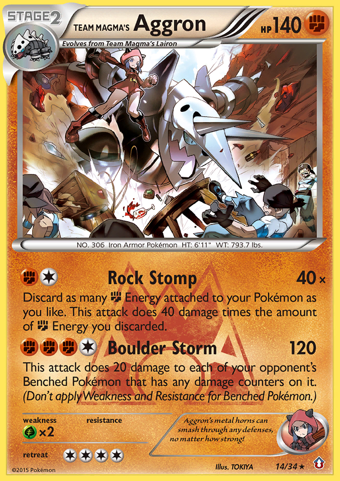 Team Magma's Aggron — Double Crisis #14/34