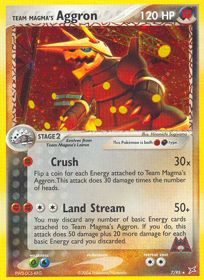 Team Magma's Aggron — Team Magma vs Team Aqua #7/95