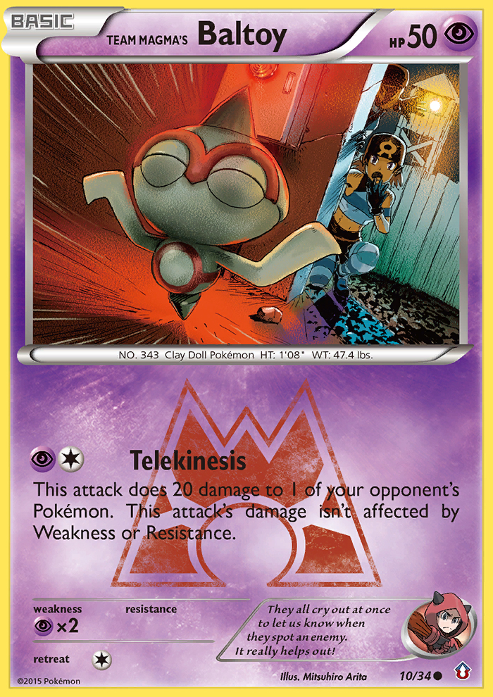 Team Magma's Baltoy — Double Crisis #10/34