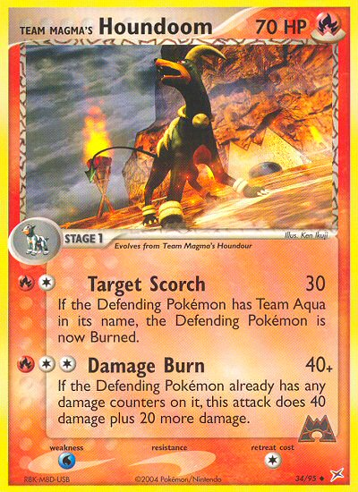 Team Magma's Houndoom — Team Magma vs Team Aqua #34/95