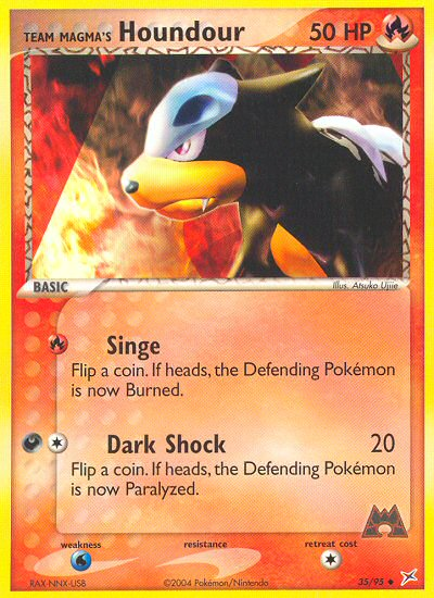 Team Magma's Houndour — Team Magma vs Team Aqua #35/95