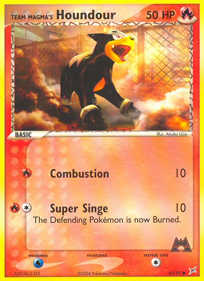 Team Magma's Houndour — Team Magma vs Team Aqua #62/95