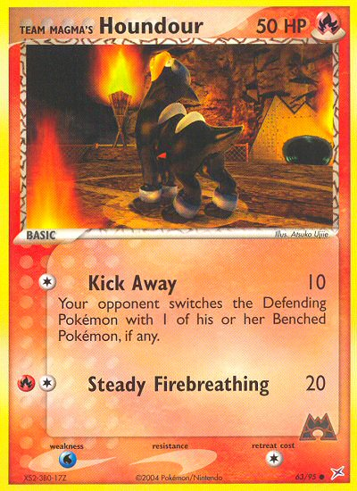 Team Magma's Houndour — Team Magma vs Team Aqua #63/95