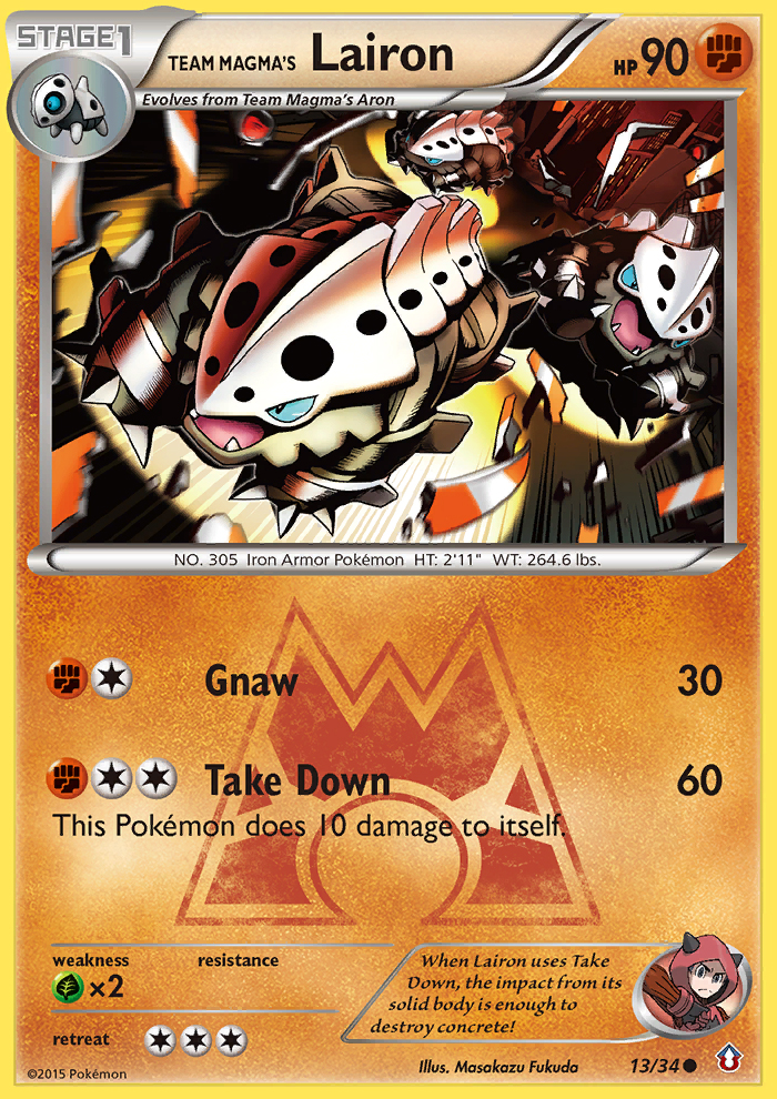 Team Magma's Lairon — Double Crisis #13/34