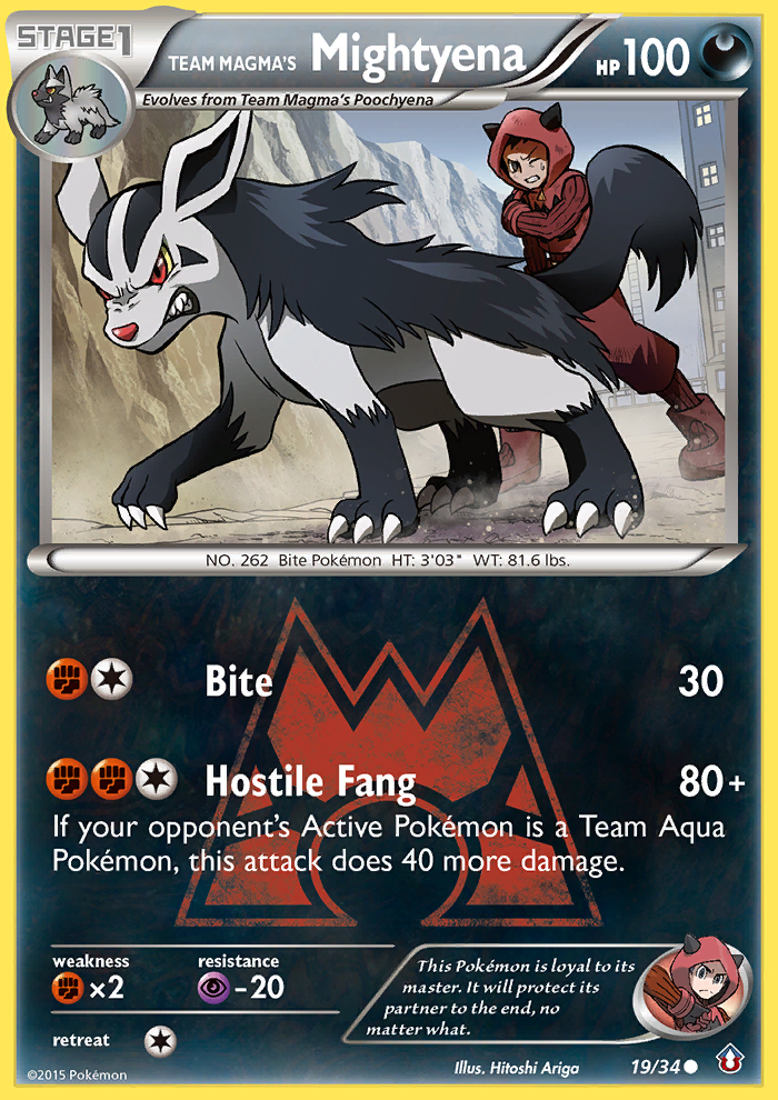 Team Magma's Mightyena — Double Crisis #19/34
