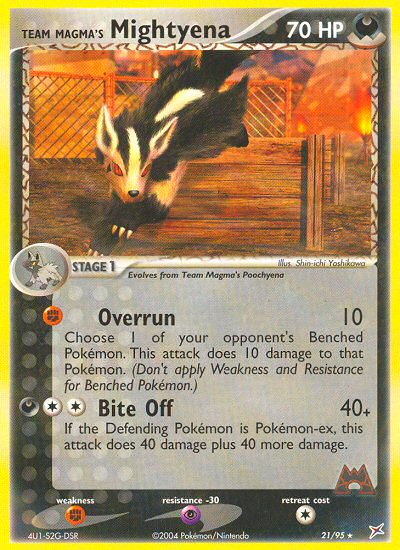 Team Magma's Mightyena — Team Magma vs Team Aqua #21/95