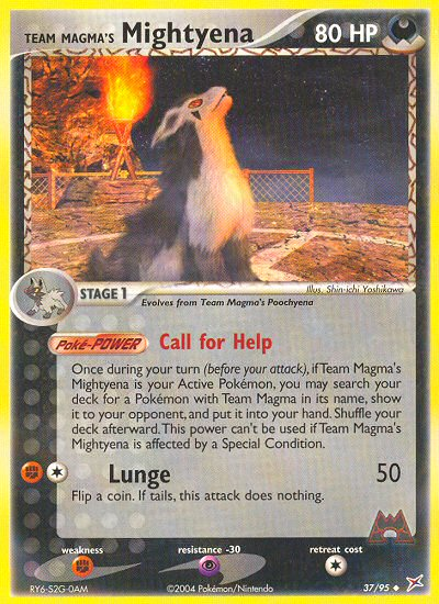 Team Magma's Mightyena — Team Magma vs Team Aqua #37/95