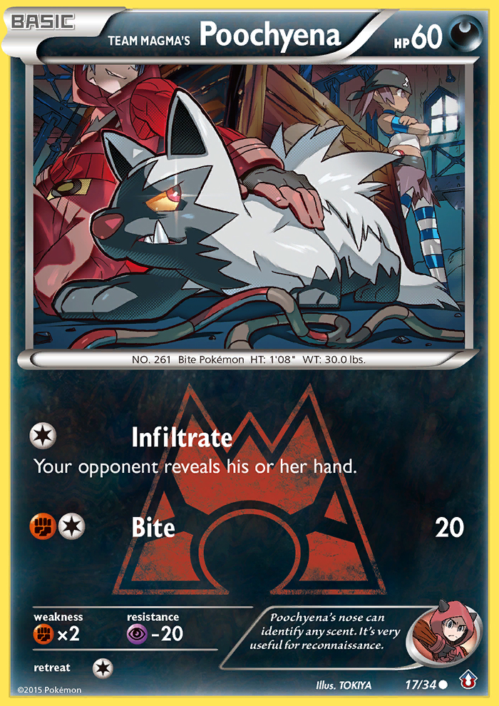 Team Magma's Poochyena — Double Crisis #17/34