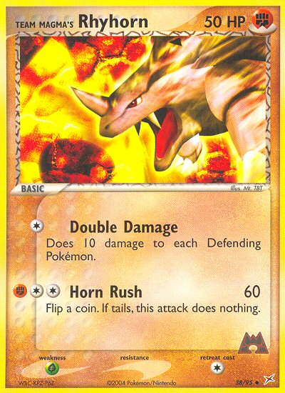 Team Magma's Rhyhorn — Team Magma vs Team Aqua #38/95