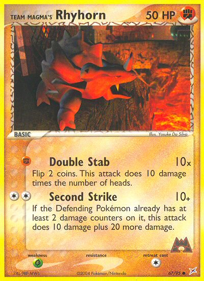 Team Magma's Rhyhorn — Team Magma vs Team Aqua #67/95