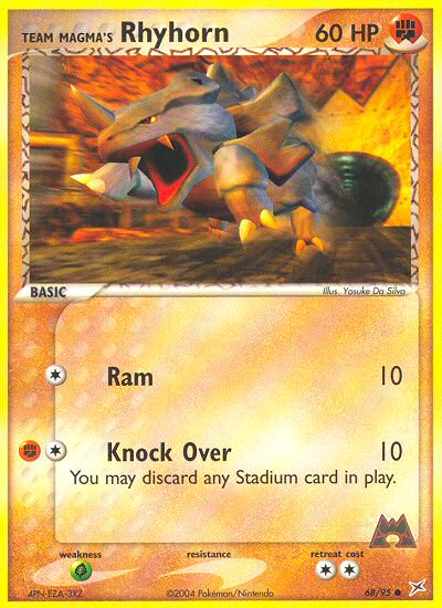 Team Magma's Rhyhorn — Team Magma vs Team Aqua #68/95