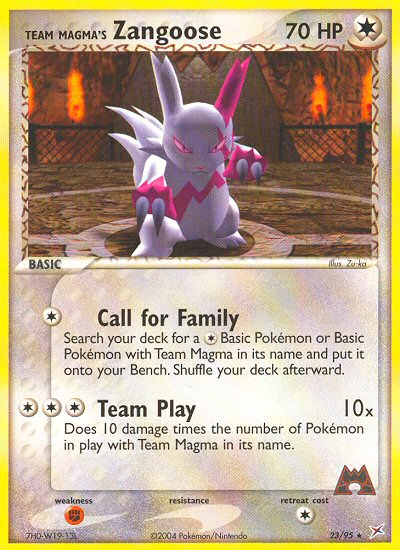 Team Magma's Zangoose — Team Magma vs Team Aqua #23/95
