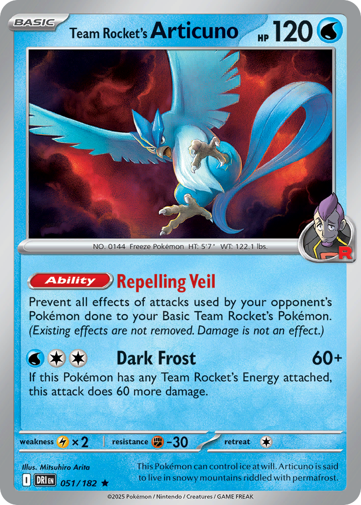 Team Rocket's Articuno — Miscellaneous Cards & Products #051/182