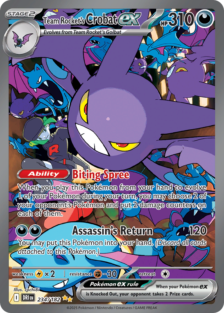 Team Rocket's Crobat ex — SV10: Destined Rivals #234/182