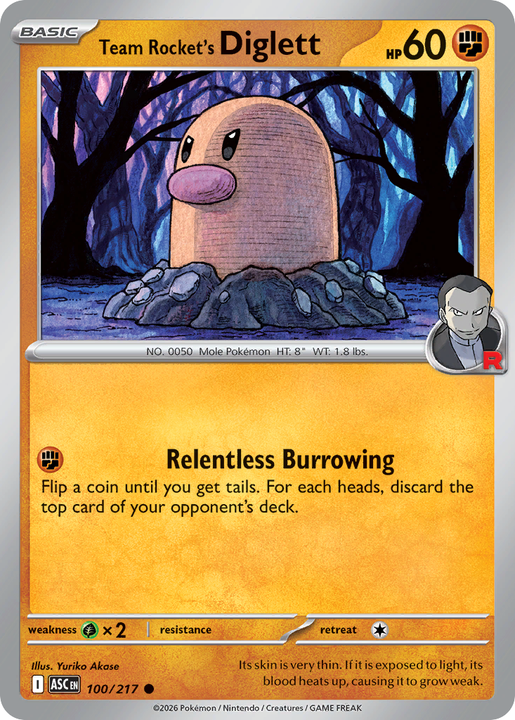 Team Rocket's Diglett (Energy Symbol Pattern)