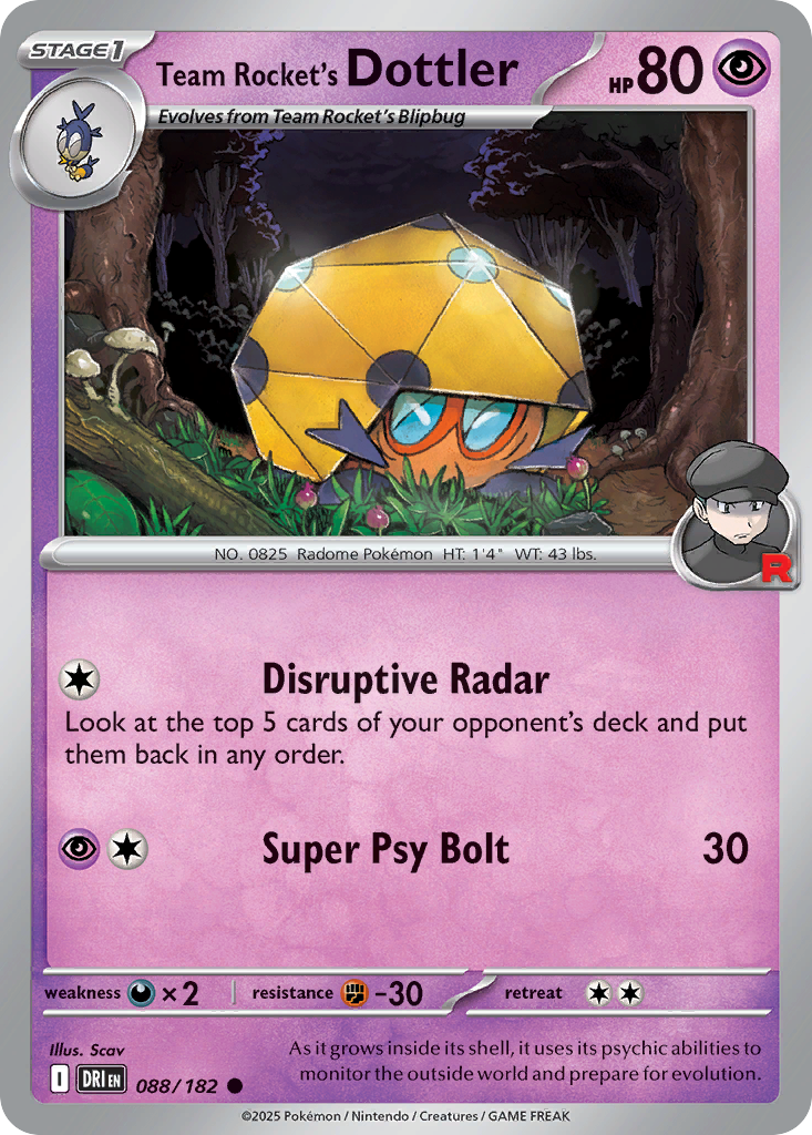 Team Rocket's Dottler — SV10: Destined Rivals #088/182