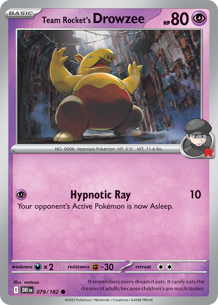 Team Rocket's Drowzee — SV10: Destined Rivals #079/182