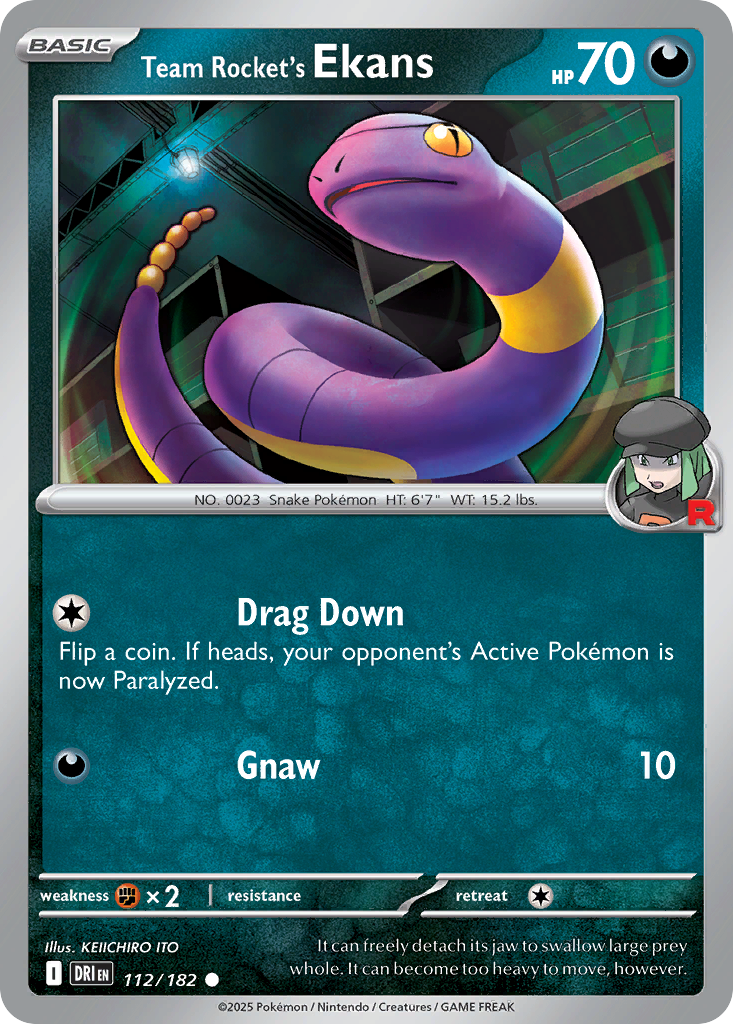 Team Rocket's Ekans — SV10: Destined Rivals #112/182