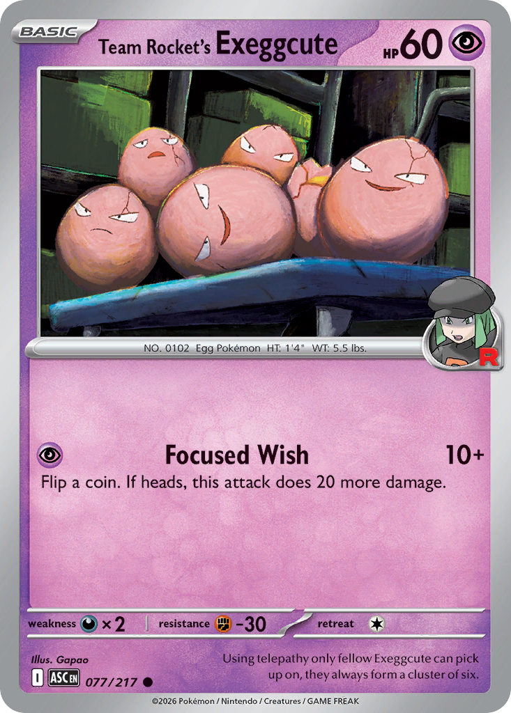 Team Rocket's Exeggcute — ME: Ascended Heroes #077/217