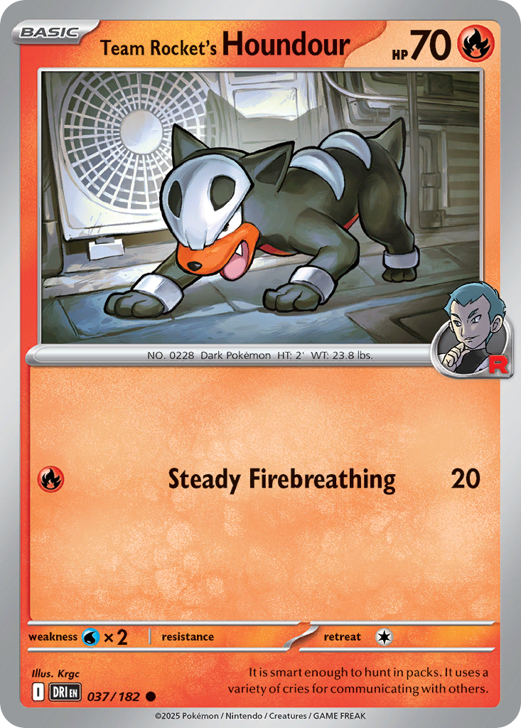 Team Rocket's Houndour — SV10: Destined Rivals #037/182