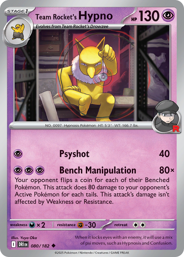 Team Rocket's Hypno — SV10: Destined Rivals #080/182