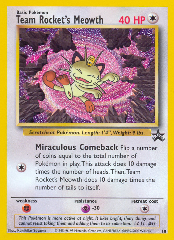 Team Rocket's Meowth — WoTC Promo #18/53