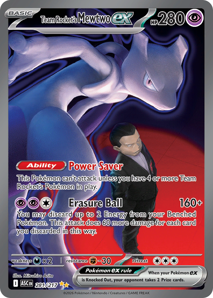 Team Rocket's Mewtwo ex — ME: Ascended Heroes #281/217