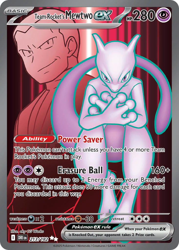 Team Rocket's Mewtwo ex — SV10: Destined Rivals #213/182