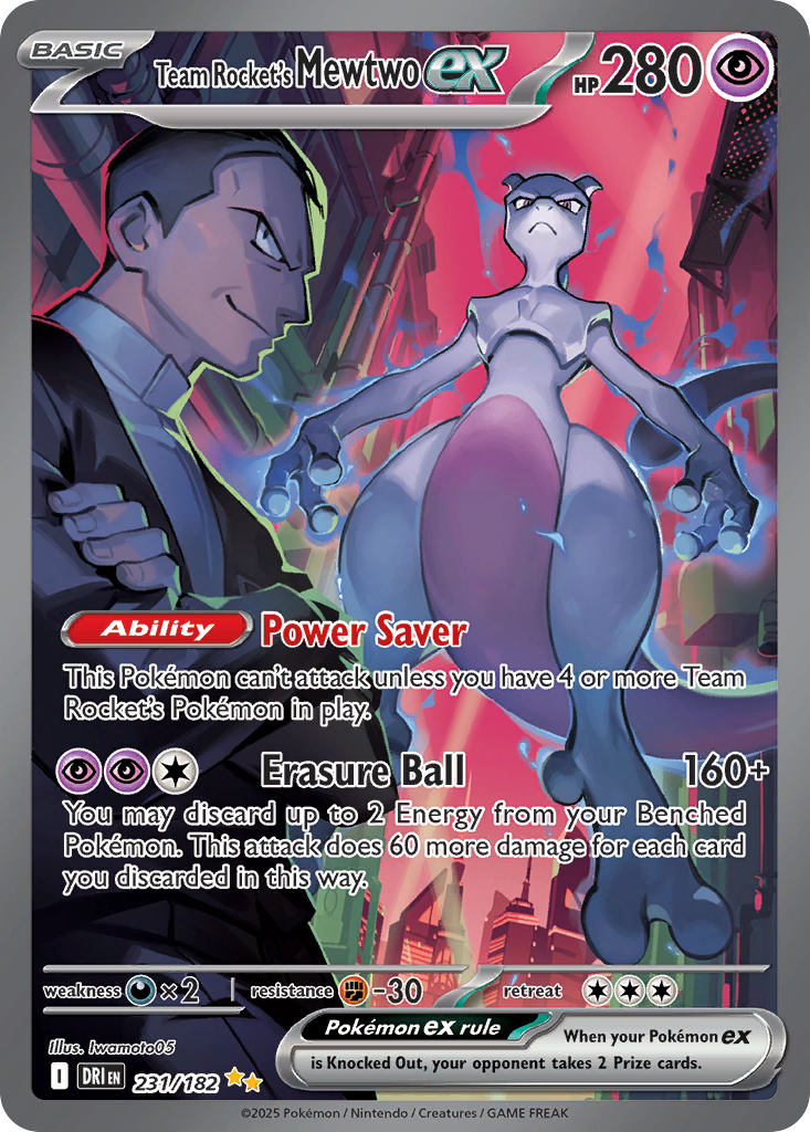Team Rocket's Mewtwo ex — SV10: Destined Rivals #231/182