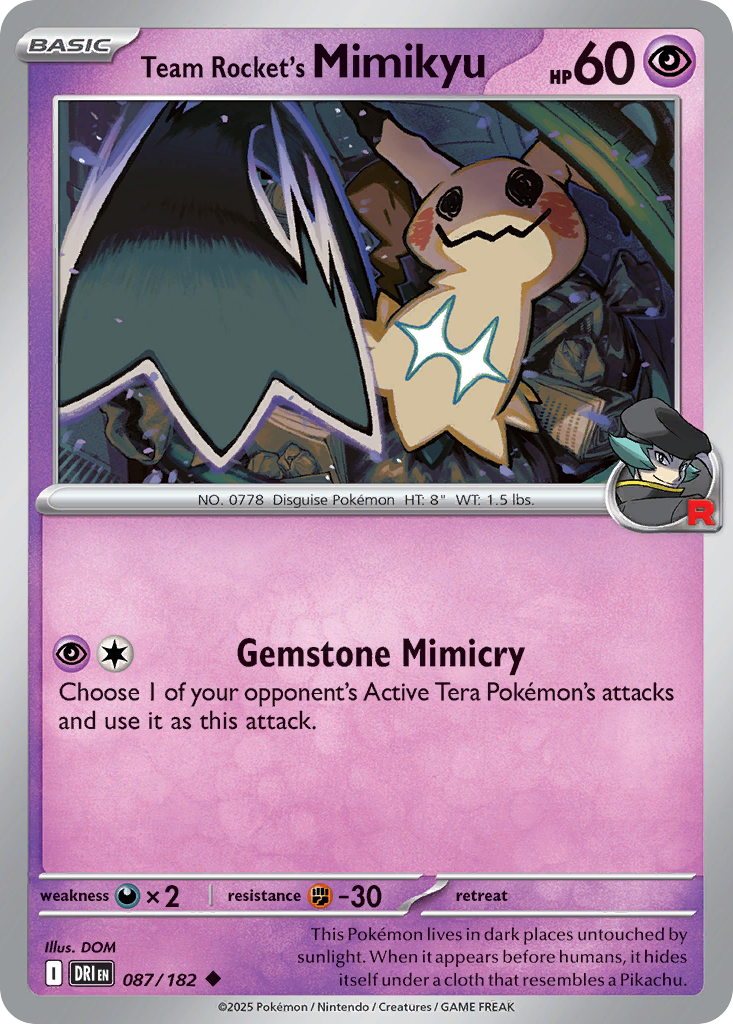 Team Rocket's Mimikyu — SV10: Destined Rivals #087/182