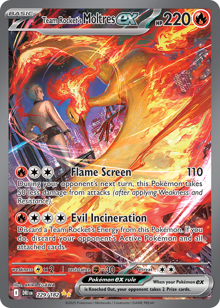 Team Rocket's Moltres ex — SV10: Destined Rivals #229/182