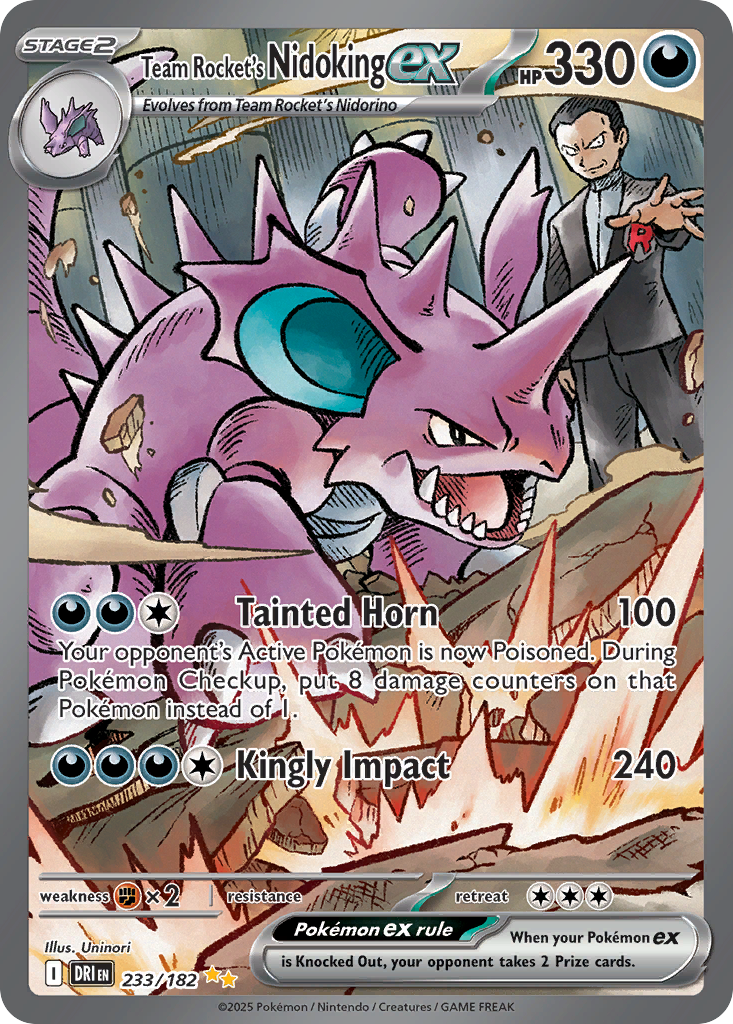 Team Rocket's Nidoking ex — SV10: Destined Rivals #233/182