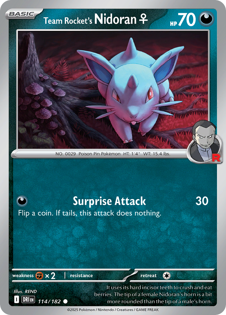 Team Rocket's Nidoran F — SV10: Destined Rivals #114/182