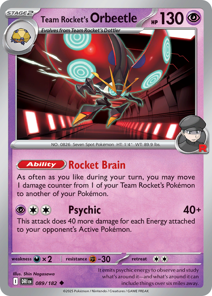Team Rocket's Orbeetle — SV10: Destined Rivals #089/182
