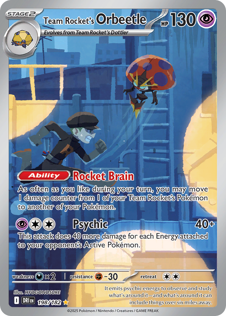 Team Rocket's Orbeetle — SV10: Destined Rivals #198/182