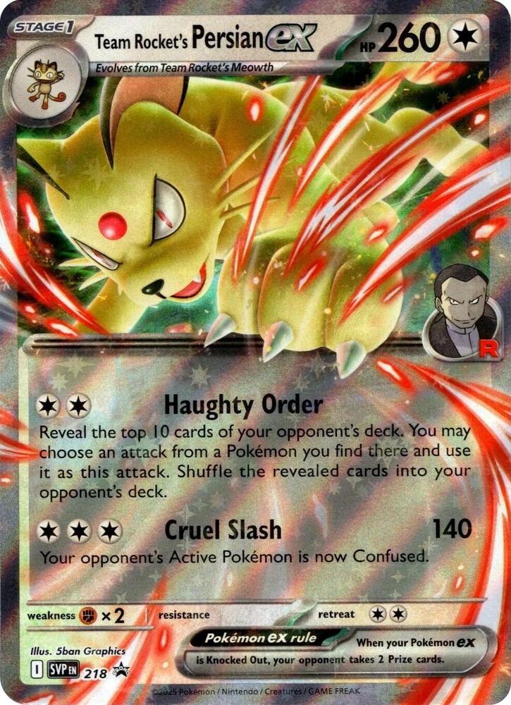 Team Rocket's Persian ex — SV: Scarlet & Violet Promo Cards #218