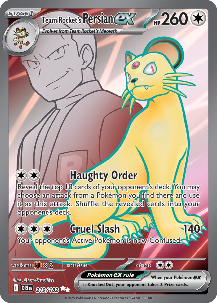Team Rocket's Persian ex — SV10: Destined Rivals #219/182