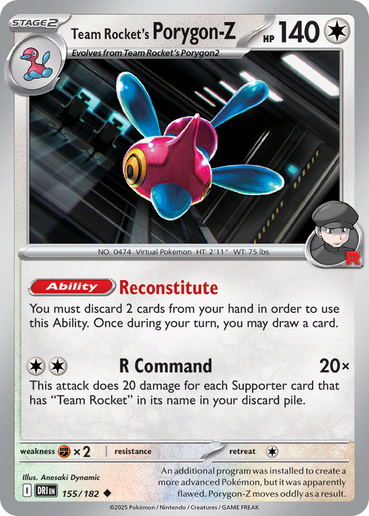 Team Rocket's Porygon-Z — SV10: Destined Rivals #155/182