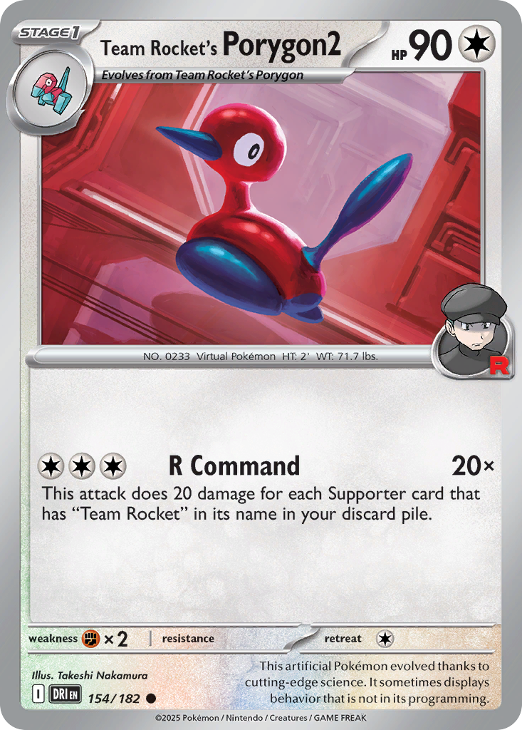 Team Rocket's Porygon2 — SV10: Destined Rivals #154/182