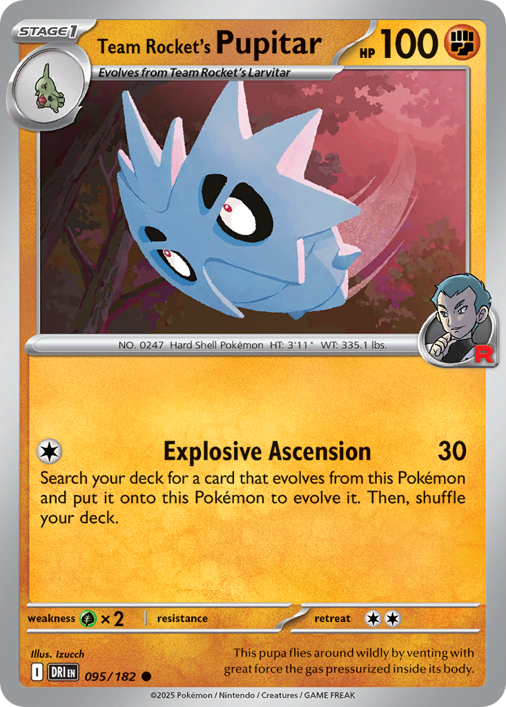 Team Rocket's Pupitar — SV10: Destined Rivals #095/182
