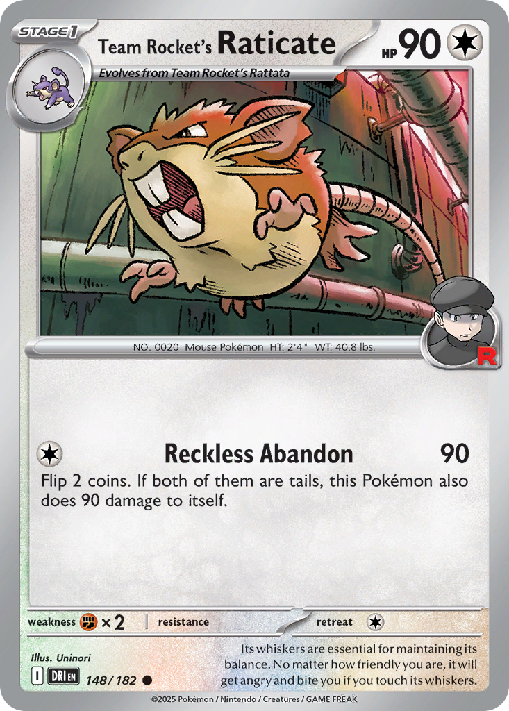Team Rocket's Raticate — SV10: Destined Rivals #148/182