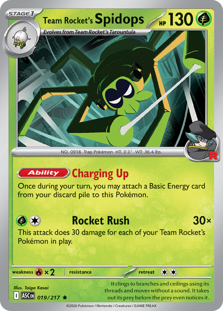 Team Rocket's Spidops (Energy Symbol Pattern) — ME: Ascended Heroes #019/217